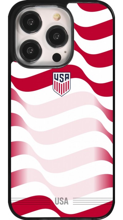 Coque iPhone 14 Pro - Maillot de football États-Unis 2026 personnalisable