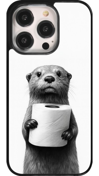 iPhone 14 Pro Case Hülle - Otter Toilettenpapier