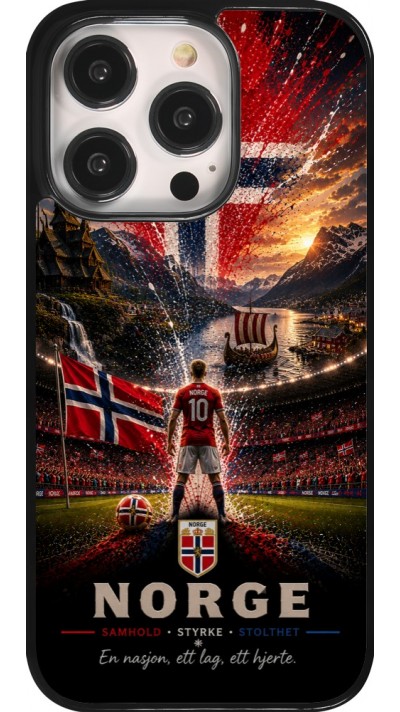 Coque iPhone 14 Pro - Football Norvège splash 2026