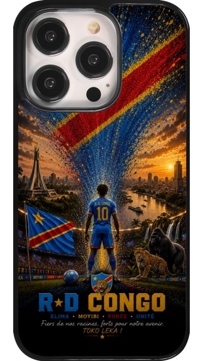 Coque iPhone 14 Pro - Football République démocratique du Congo splash 2026