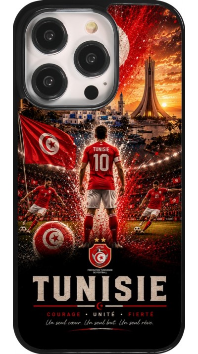 Coque iPhone 14 Pro - Football Tunisie splash 2026