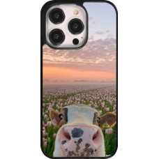 iPhone 14 Pro Case Hülle - Cow with tulips Spring 2026