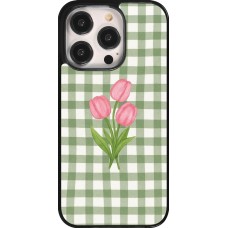 iPhone 14 Pro Case Hülle - Green vichy tulips Spring 2026