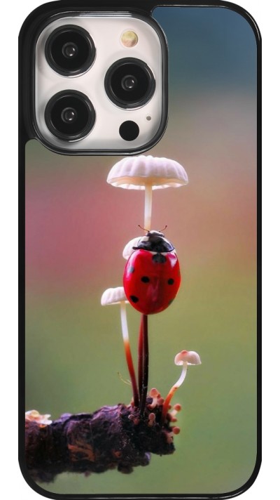 iPhone 14 Pro Case Hülle - Ladybird on a mushroom Spring 2026