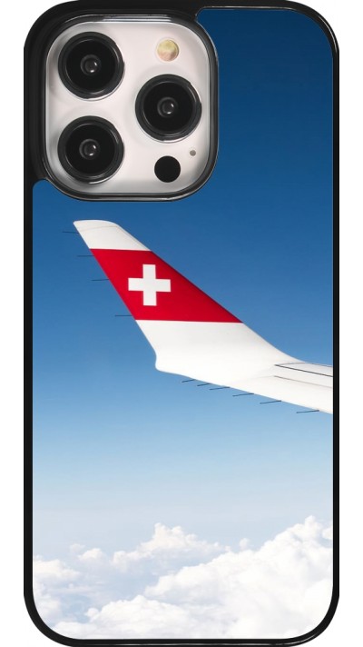 iPhone 14 Pro Case Hülle -  Schweizer Nationalfeiertag Sky Swiss Flag