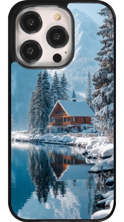 iPhone 14 Pro Case Hülle - Winter 25 Winter house forest day