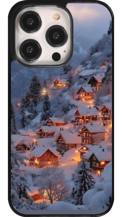 iPhone 14 Pro Case Hülle - Winter 25 Winter snowy village
