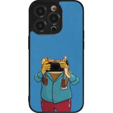 Coque iPhone 14 Pro - Silicone rigide noir Frog with camera DTMF