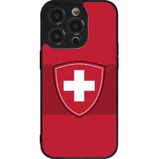 iPhone 14 Pro Case Hülle - Silikon schwarz Hockey World Championship Ecusson Suisse