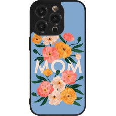 iPhone 14 Pro Case Hülle - Silikon schwarz Mom 2026 Flowers