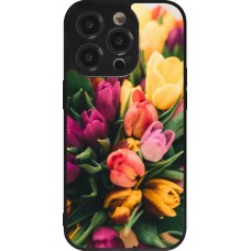 Coque iPhone 14 Pro - Silicone rigide noir Bouquet of tulips Spring 2026