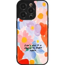 Coque iPhone 14 Pro - Silicone rigide noir Every day is a chance Spring 2026