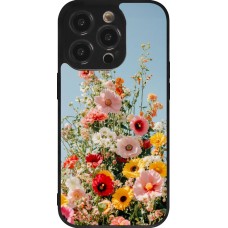 Coque iPhone 14 Pro - Silicone rigide noir Spring flowers Spring 2026