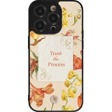 Coque iPhone 14 Pro - Silicone rigide noir Trust the process Spring 2026