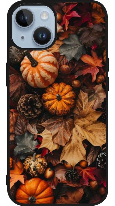 iPhone 15 Case Hülle - Silikon schwarz Autumn 25 Pumpkin