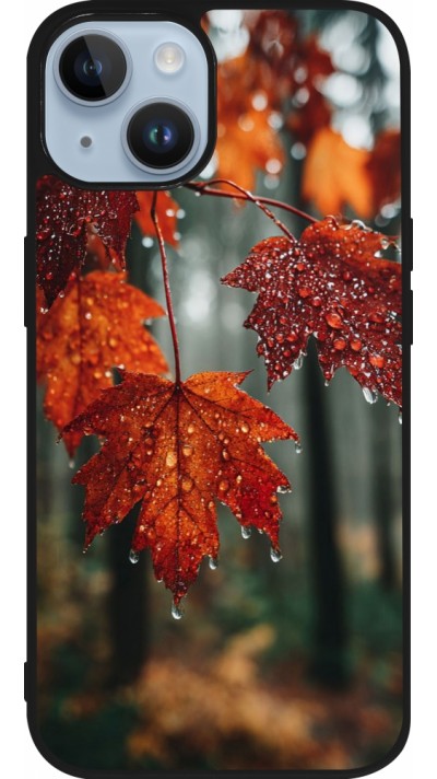 iPhone 15 Case Hülle - Silikon schwarz Autumn 25 Rain