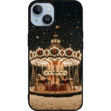 iPhone 15 Case Hülle - Silikon schwarz Christmas 25 Carousel