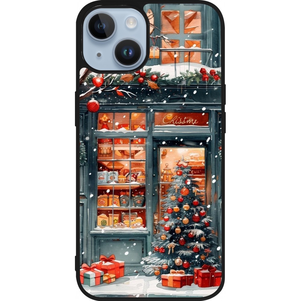 iPhone 15 Case Hülle - Silikon schwarz Christmas 25 Xmas Shop