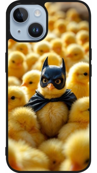 iPhone 15 Case Hülle - Silikon schwarz Easter 2026 Chicken Batman