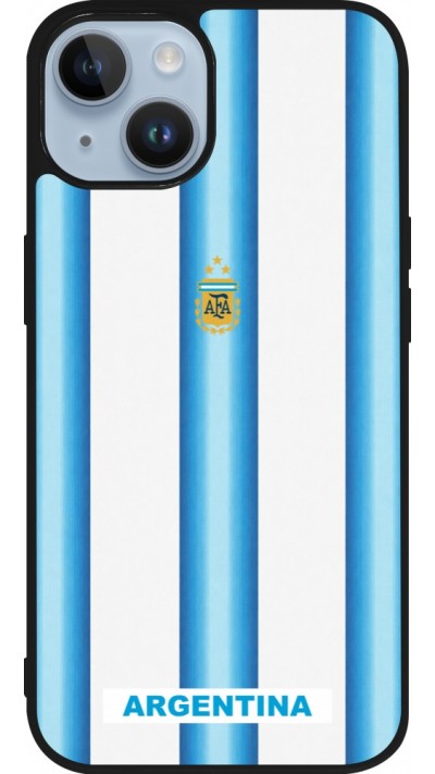 iPhone 15 Case Hülle - Silikon schwarz Argentinien 2026 personalisierbares Fussballtrikot