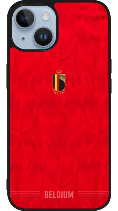 iPhone 15 Case Hülle - Silikon schwarz Belgien 2026 personalisierbares Fussballtrikot