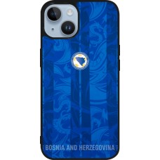 iPhone 15 Case Hülle - Silikon schwarz Bosnien und Herzegowina 2026 personalisierbares Fussballtrikot