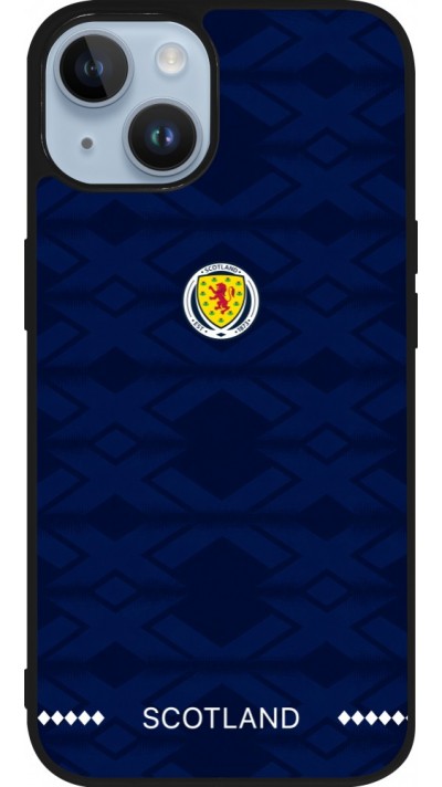 iPhone 15 Case Hülle - Silikon schwarz Schottland 2026 personalisierbares Fussballtrikot