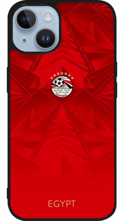 iPhone 15 Case Hülle - Silikon schwarz Ägypten 2026 personalisierbares Fussballtrikot