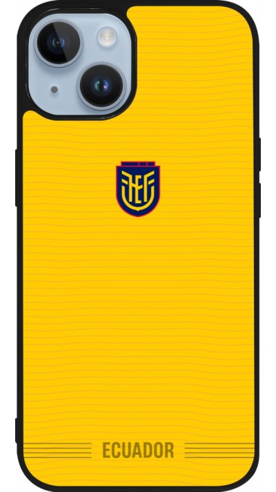 iPhone 15 Case Hülle - Silikon schwarz Ecuador 2026 personalisierbares Fussballtrikot