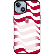 iPhone 15 Case Hülle - Silikon schwarz Vereinigten Staaten 2026 personalisierbares Fussballtrikot