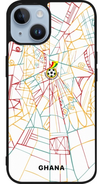 iPhone 15 Case Hülle - Silikon schwarz Ghana 2026 personalisierbares Fussballtrikot