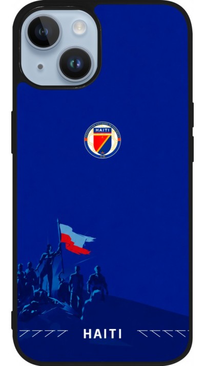 iPhone 15 Case Hülle - Silikon schwarz Haiti 2026 personalisierbares Fussballtrikot