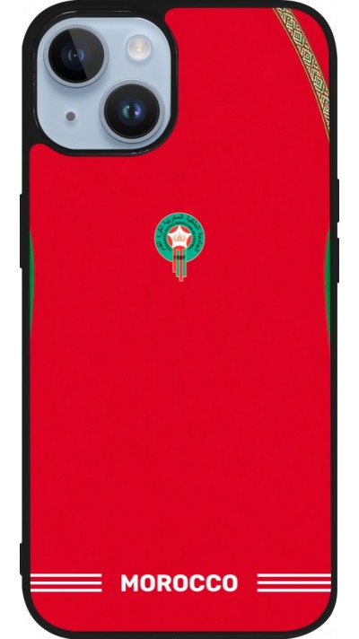 iPhone 15 Case Hülle - Silikon schwarz Marokko 2026 personalisierbares Fussballtrikot