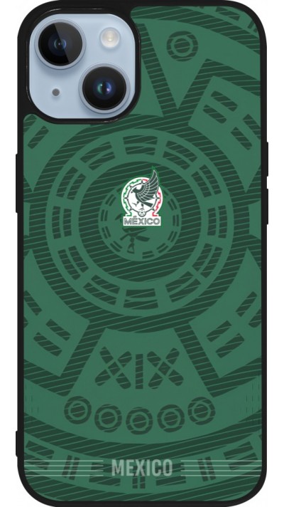 iPhone 15 Case Hülle - Silikon schwarz Mexiko 2026 personalisierbares Fussballtrikot