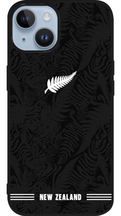 iPhone 15 Case Hülle - Silikon schwarz Neuseeland 2026 personalisierbares Fussballtrikot