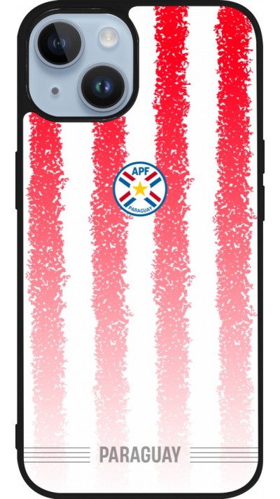 iPhone 15 Case Hülle - Silikon schwarz Paraguay 2026 personalisierbares Fussballtrikot