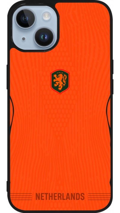 iPhone 15 Case Hülle - Silikon schwarz Niederlande 2026 personalisierbares Fussballtrikot