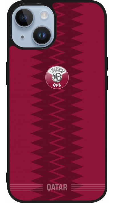 iPhone 15 Case Hülle - Silikon schwarz Qatar 2026 personalisierbares Fussballtrikot
