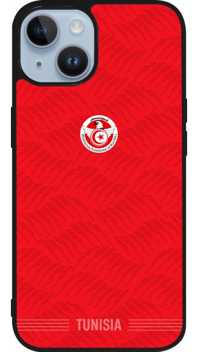 iPhone 15 Case Hülle - Silikon schwarz Tunesien 2026 personalisierbares Fussballtrikot