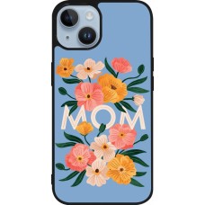 iPhone 15 Case Hülle - Silikon schwarz Mom 2026 Flowers