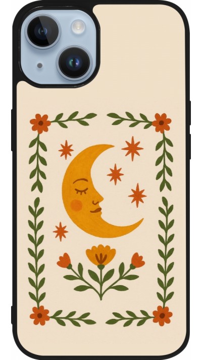 iPhone 15 Case Hülle - Silikon schwarz Half moon stamp 2026