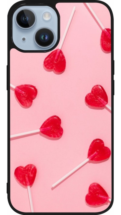iPhone 15 Case Hülle - Silikon schwarz Saint Valentines Day 26 Lollipop