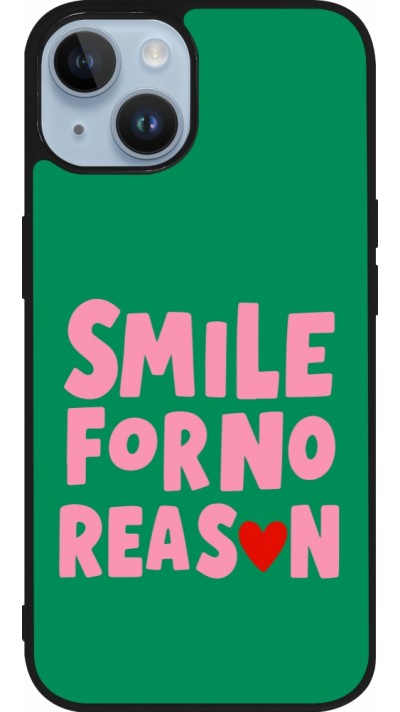 iPhone 15 Case Hülle - Silikon schwarz Smile for no reason 2026