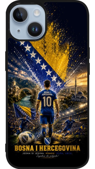 iPhone 15 Case Hülle - Silikon schwarz Fussball Bosnien und Herzegowina splash 2026