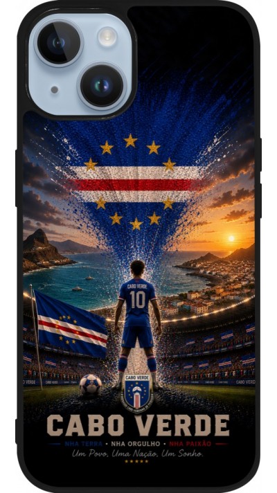 iPhone 15 Case Hülle - Silikon schwarz Fussball Kap Verde splash 2026
