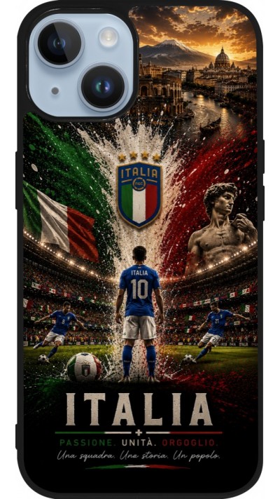 iPhone 15 Case Hülle - Silikon schwarz Fussball Italien splash 2026