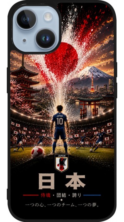 iPhone 15 Case Hülle - Silikon schwarz Fussball Japan splash 2026