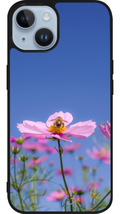 iPhone 15 Case Hülle - Silikon schwarz Bee on a flower 2026