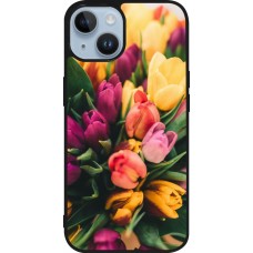 iPhone 15 Case Hülle - Silikon schwarz Bouquet of tulips 2026