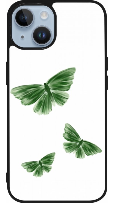iPhone 15 Case Hülle - Silikon schwarz Butterflies 2026